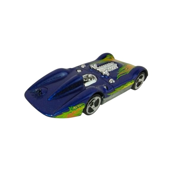 Hot Wheels Turbolence Blue with Flames Vintage 1999 Loose Diecast Car - Picture 5 of 7